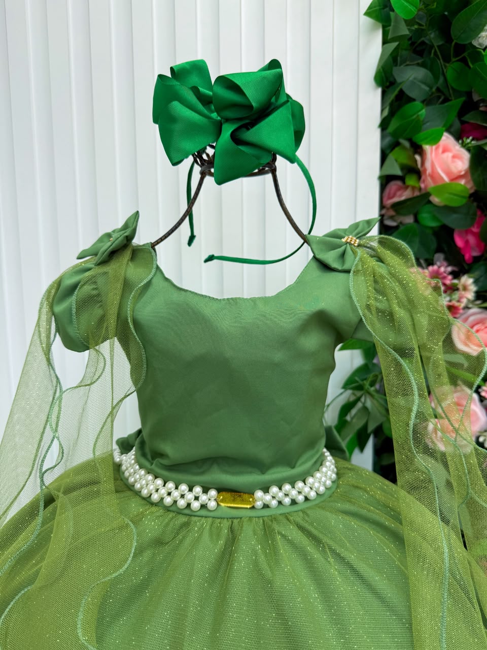Vestido Banana Club Longo Diamante Verde Militar (VESTBNDVRDM)