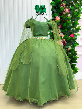Vestido Banana Club Longo Diamante Verde Militar (VESTBNDVRDM)