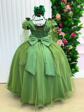 Vestido Banana Club Longo Diamante Verde Militar (VESTBNDVRDM)