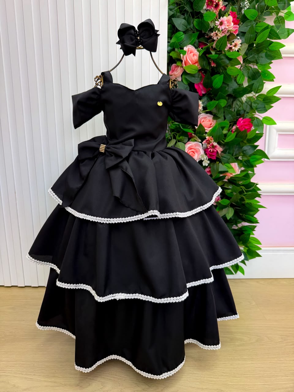 Vestido Banana Club Longo Safira Preto (VESTBNNCSFPR)
