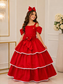 Vestido Banana Club Longo Safira Vermelho (VESTBNNLGSFVR)