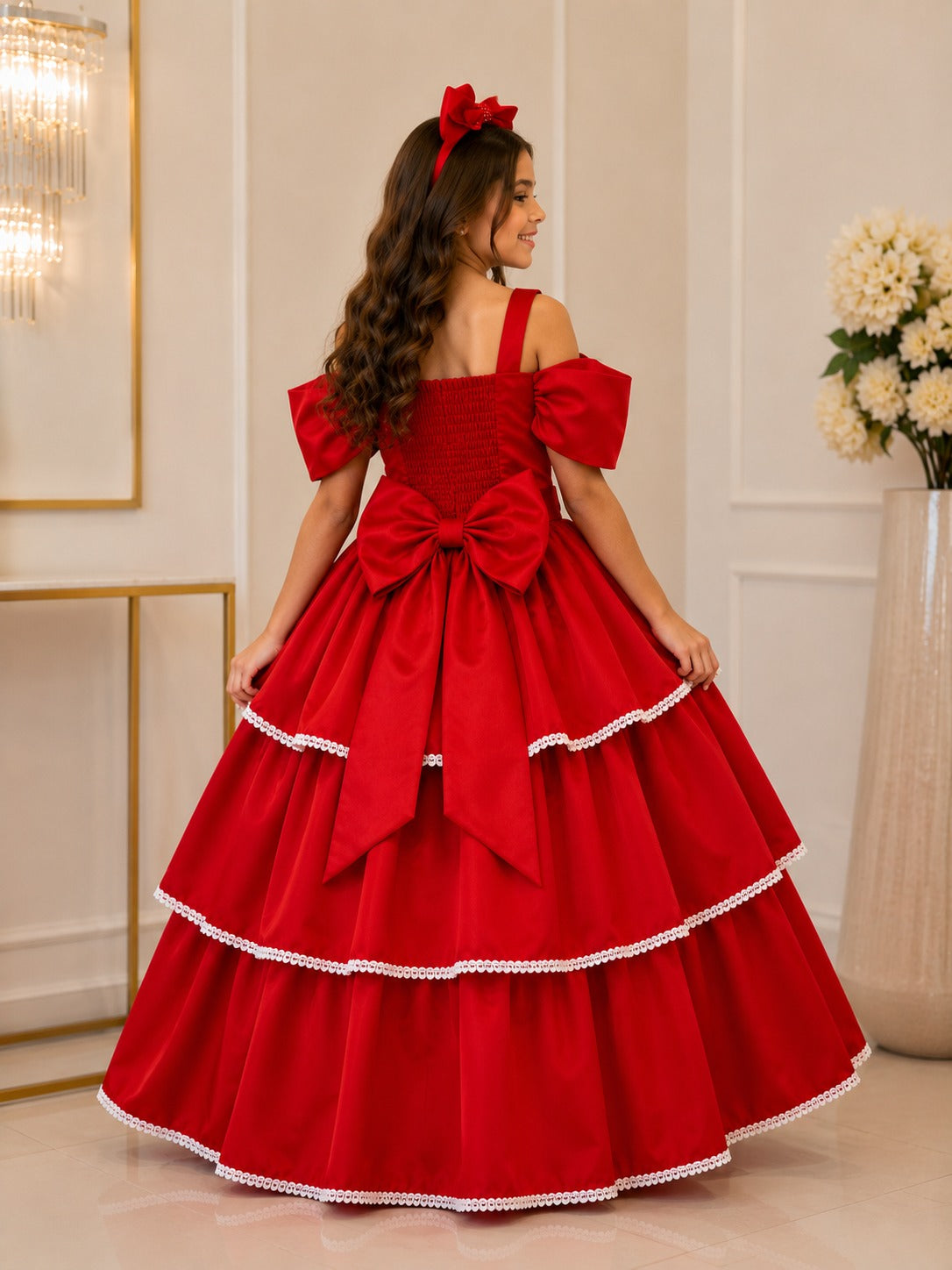 Vestido Banana Club Longo Safira Vermelho (VESTBNNLGSFVR)