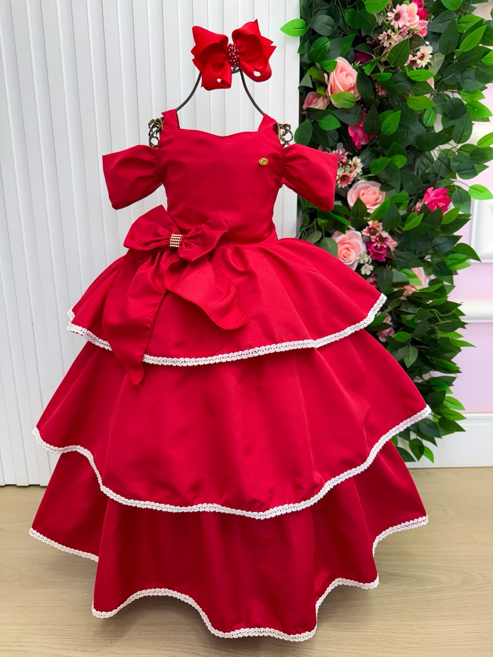Vestido Banana Club Longo Safira Vermelho (VESTBNNLGSFVR)