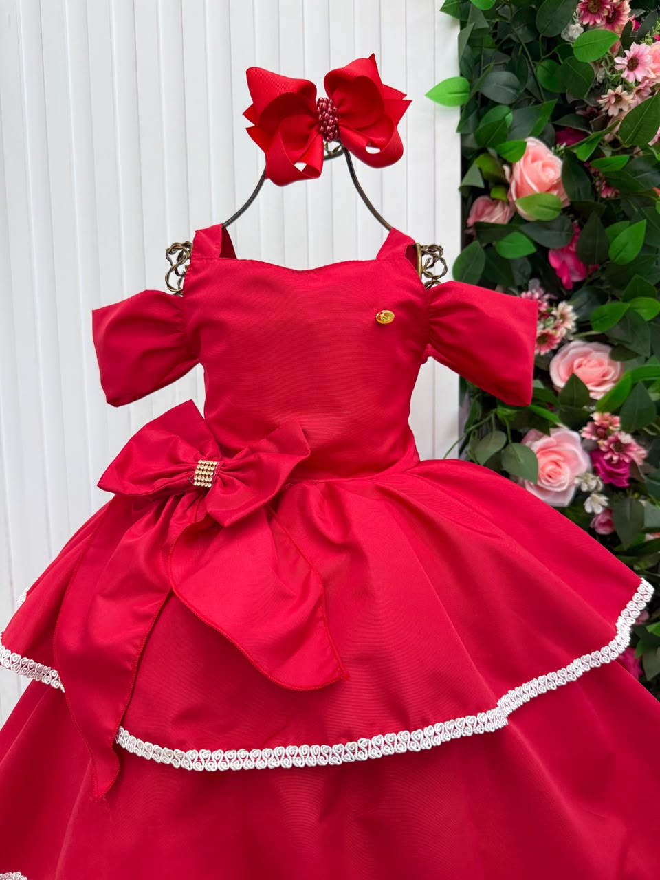 Vestido Banana Club Longo Safira Vermelho (VESTBNNLGSFVR)