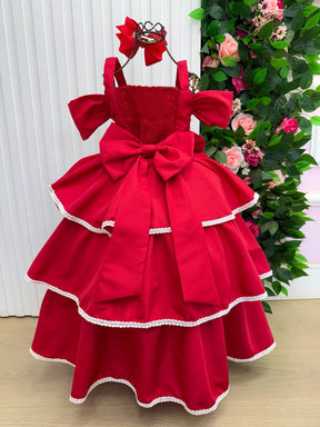 Vestido Banana Club Longo Safira Vermelho (VESTBNNLGSFVR)